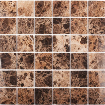 Мозаика, нат. мрамор, DARK EMPERADOR POLISHED 48х48, Classic Мозаика, нат. мрамор, DARK EMPERADOR POLISHED 48х48, Classic