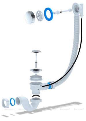 Слив-перелив для ванны Ани Пласт EMS701, шт