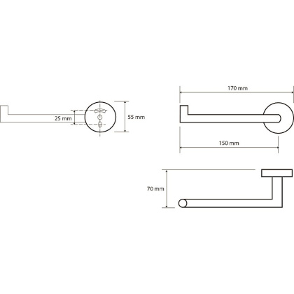 Держатель для туалетной бумаги - левый