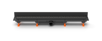 Душевой лоток 95 см Creto Quadro CRE-950 QB-P с решеткой, черный