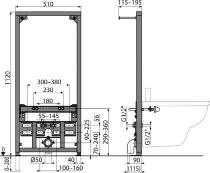 Монтажная рама для биде