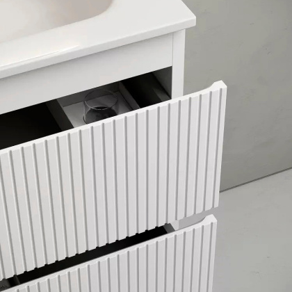 Тумба подвесная SANCOS Snob T 590х445х500, c двумя ящиками оснащенными доводчиками, Bianco, арт.SNT60W