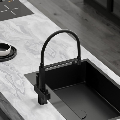 Смеситель для кухни SANCOS Moro с возможностью подключения фильтра для воды, цвет матовый черный, арт. SC4006MB Смеситель для кухни SANCOS Moro с возможностью подключения фильтра для воды, цвет матовый черный, арт. SC4006MB