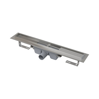 Водоотводящий желоб с порогами для цельной решетки