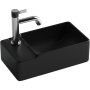 Умывальник подвесной прямоугольный (чаша справа, отверстие под смеситель слева) цвет черный матовый Element 395*220*125мм