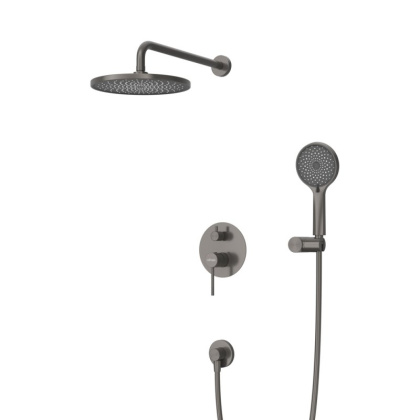 RELAX-DSET-01 Душевой комплект встраиваемый (смеситель встраиваемый, верхний душ, ручной душ со шлангом, штуцер с держателем), хром