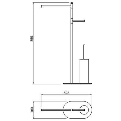 Стойка в ванную комнату TIMO Saona 13085/03 черный матовый Стойка в ванную комнату TIMO Saona 13085/03 черный матовый