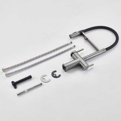 Смеситель для кухни с гибким изливом ROSE R358 R358T Смеситель для кухни с гибким изливом ROSE R358 R358T