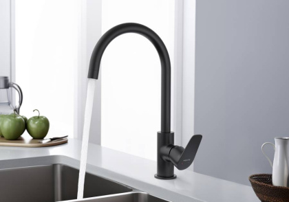 Смеситель для кухни AQUATEK, матовый черный AQ1182MB БЕТТА