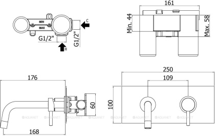 Смеситель для раковины Paffoni Light LIG101BO.M (с внутренней частью) Смеситель для раковины Paffoni Light LIG101BO.M (с внутренней частью)