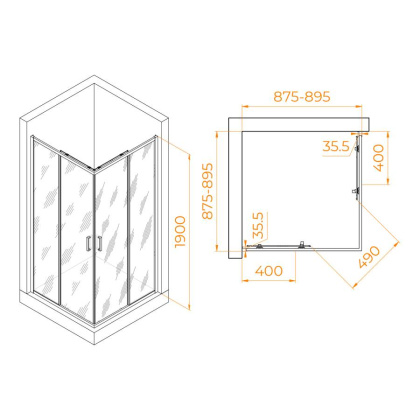 Душевой уголок RGW PA-31B, RGW 02083199-14