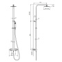 Термостатическая душевая система наружного монтажа EXCELLENT Rain Termo Square ARAC.SY.108CR (хром) Термостатическая душевая система наружного монтажа EXCELLENT Rain Termo Square ARAC.SY.108CR (хром)