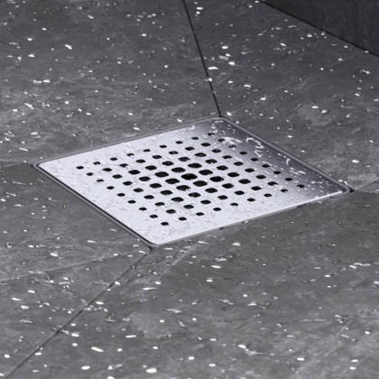 W02BD-P11-010-01SB PrimeFlow Трап для душа точечный мокрый затвор Cut Gradient 10см цвет сталь мат