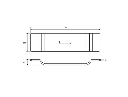 Полка на ванну EXCELLENT ZEN прозрачная