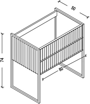 Тумба MONACO 80см h74см бордо глянец + золото под раковину чашу 867-080-RG Boheme