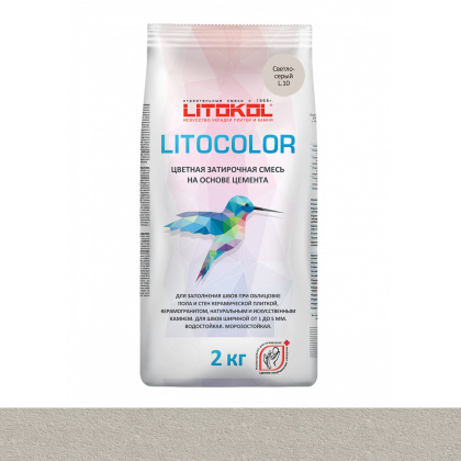 Затирка цементная LITOCOLOR L.10 светло-серый