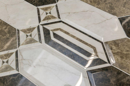 Декор настен. HGD\A473\35003 Бикуш коричневый 34см*14см*6,9мм (1уп/10шт/0,476м2) глянцевый, шт