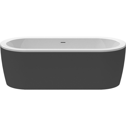 Акриловая ванна CEZARES SLIM CENTRAL-180-80-60-NERO-SET