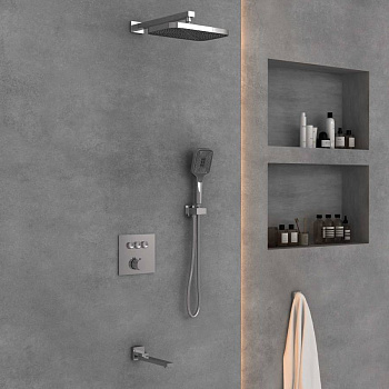 Душевой комплект VSFW-4311CH встраиваемый, 3 режима, хром