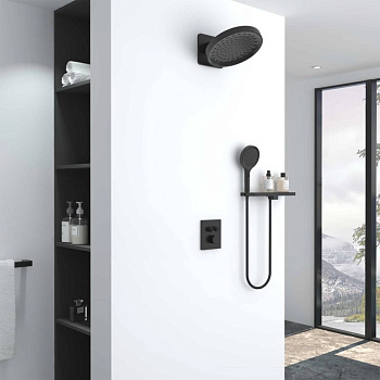 Душевой комплект Inspire VSFW-3I21MT3RMB встраиваемый, термостатический, двухрежимный, черный