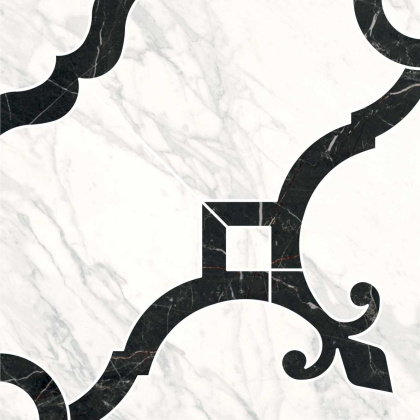 Декор ID88 Фрагонар наборный белый 1/4 розона 30*30*11 (уп/6шт), шт