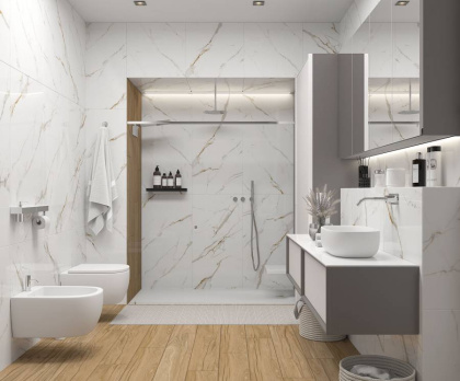 Керамогранит Laparet Venato Calacatta Gold белый сатинированый 60х60 (4шт_1,44м2), м2