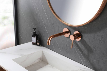 Смеситель для раковины Abber Wasser Kreis AF8112RG розовое золото Смеситель для раковины Abber Wasser Kreis AF8112RG розовое золото