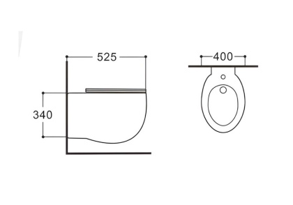 Биде Aquatek Альтаир AQ1089-00 подвесное Белое
