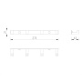 Крючок четверной OMNIRES 27,5 см UN10140/KCR (хром) Крючок четверной OMNIRES 27,5 см UN10140/KCR (хром)