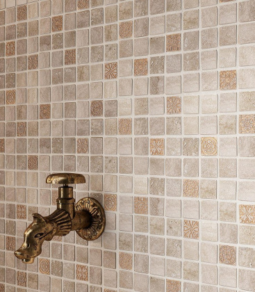 Декор 2 мозаичный MBD002 Риальто Антика бежевый светлый матовый 30см*30см*9мм (1уп/6шт/)., шт