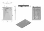 Поддон для душа из искусственного камня VST-4SR9014G, 1400*900*30, серый