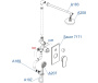 Встраиваемый комплект для душа с верхней душевой насадкой и лейкой A71207