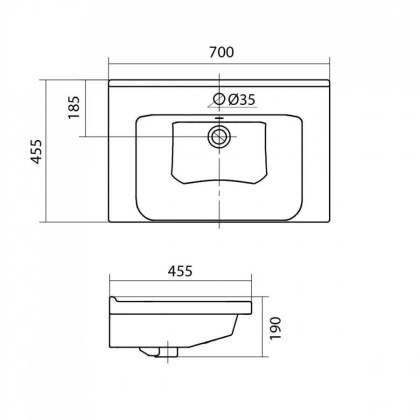 Раковина Santek Миранда 70 Раковина Santek Миранда 70
