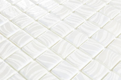 Стеклянная мозаика 7802 Glitter White 25x25, Glitter