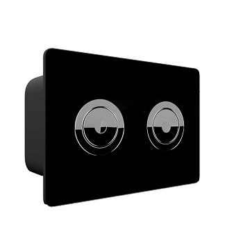 Клавиша смыва для пневматической инсталляции Point Венера, установка в стену, черный/хром, PN44072BC Клавиша смыва для пневматической инсталляции Point Венера, установка в стену, черный/хром, PN44072BC