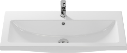 Прямоугольная мебельная раковина COMO с отверстием под смеситель, размером 90 см. Прямоугольная мебельная раковина COMO с отверстием под смеситель, размером 90 см.