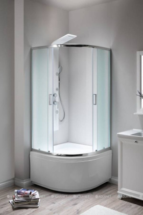 Душевой поддон Aquanet Optima,l 90х90, с сиденьем