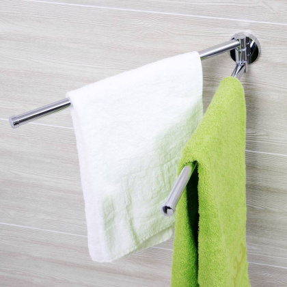 Держатель полотенец двойной Rhein, 44,2х6,5х3,5 см, хром, K-6231