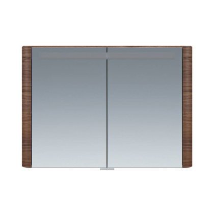 M30MCX1001NF Sensation, зеркало, зеркальный шкаф, 100 см, с подсветкой, орех, текстурированная, шт