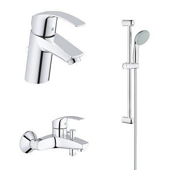 Комплект смесителей с душем Grohe Eurosmart 124446 хром