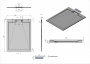 Поддон для душа из искусственного камня VST-4SRL9012G, 900*1200*25, серый