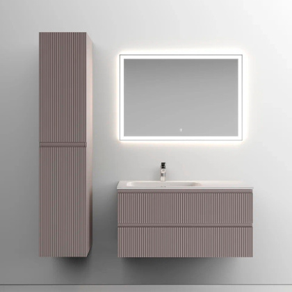 Тумба подвесная SANCOS Snob T левая 995х445х500, c двумя ящиками оснащенными доводчиками, Doha Soft, арт.SNT100LSM