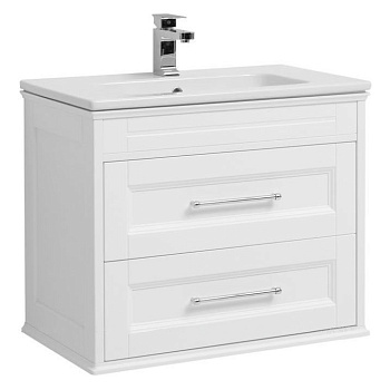 Тумба с раковиной Aquanet Бостон М 80 белый