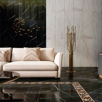 Плитка настенная 14026R Греппи черный обрезной 40*120*10 (3шт\1.44м2), м2