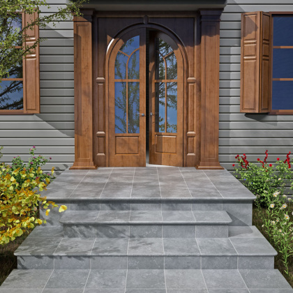 Ступень угловая CARTABON STONE GRIS 33х33х4