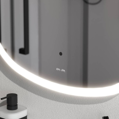 Зеркало с подсветкой AM.PM Fun M8FMOX0601WGS в ванную закругленное сенсорное, 60х60х3,5 см