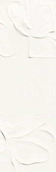 Плитка настенная Structure Pattern белый цветы  25*75 (O-STU-WTU052) (6шт/1,125м2), м2