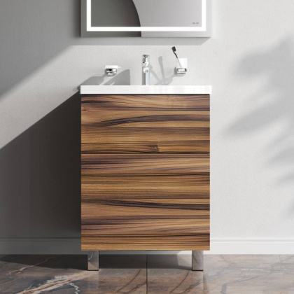 База под раковину, напольная, 60 см, 2 ящика, орех M90FSX0602HF