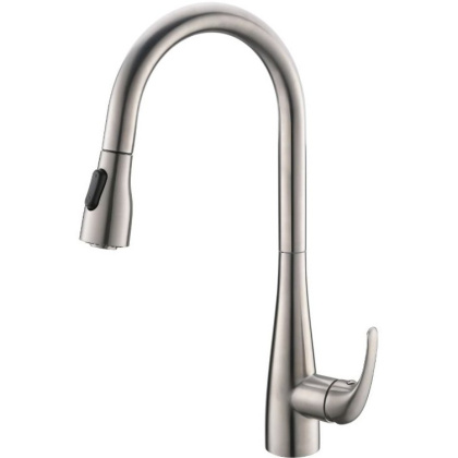 Смеситель для кухни с выдвижным изливом, двухрежимный, нержавеющая сталь, исполнение сатин BB-LAM28-IN