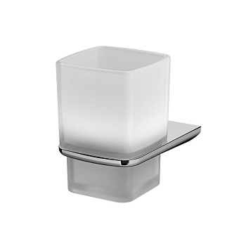 Стеклянный стакан Inspire V2.0 с настенным держателем, 10х7,5х10,6 см, белый, A50A34300